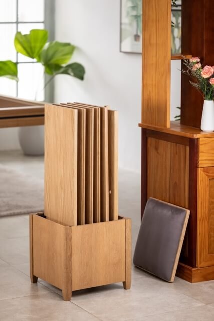 Storage Ottoman Natural Oak